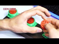 Khai thác dây ô tô màu đỏ J1939 9 Pin Deutsch To Obd2 Cáp cho xe tải