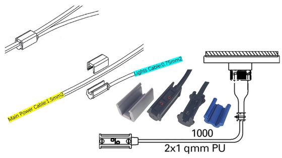 5A-20A Click-In Overmold Connector Automotive Wiring Harness với hỗ trợ cáp tối ưu hóa và đèn thông minh đánh dấu duy nhất