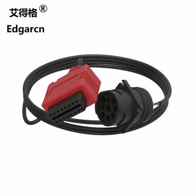 Red Automotive Dây Nịt Dây Điện J1939 9 Pin Deutsch Để Obd2 Cáp Cho Xe Tải
